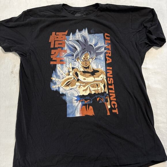 Dragon Ball Z Super Ultra Instinct Goku Men's Black T-shirt Size XL Anime - Picture 2 of 5